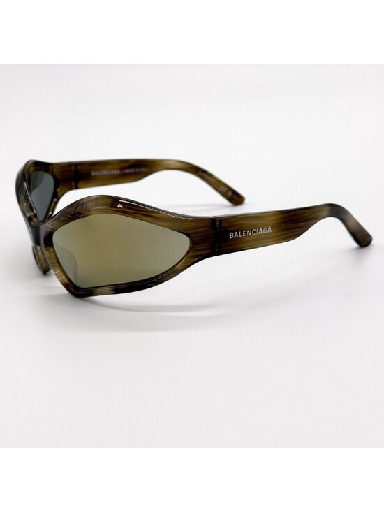 NEW BALENCIAGA BB0314S 003 SUNGLASSES HAVANA/BRONZE GEOMETRIC UNISEX EYEWEAR main image 4